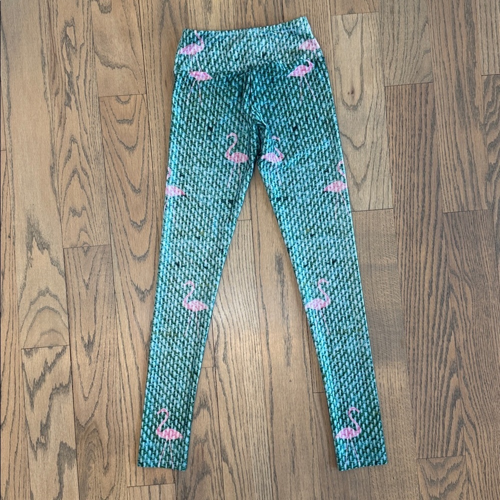 Goldsheep Women’s Flamingo Print Leggings Size Small - Picture 8 of 9